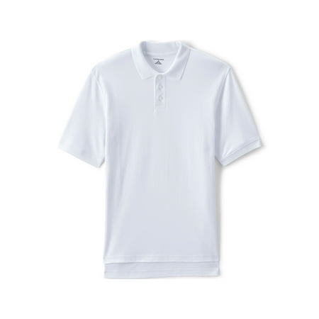 Lands' End School Uniform Men's Tall Short Sleeve Interlock Polo Shirt