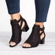 thumbnail image 1 of Sandalias de tacón de bloque medio para mujer, botines de verano con punta abierta, zapatos de fiesta, 1 of 3