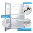 thumbnail image 4 of Fundin Stainless Steel Medicine Cabinet, Bathroom Mirror Cabinet, with unique half-shelves, Recess and Surface mount, 14.8 x 25.5 inch, 4 of 5