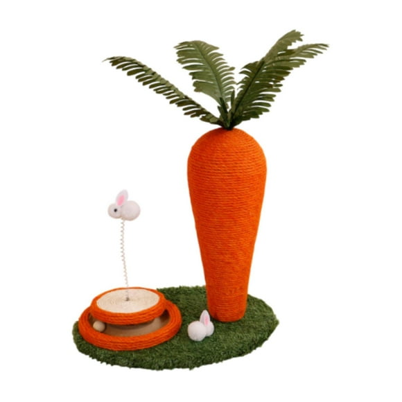 Ximing Cat Scratcher Post Bed ,Cat Scratching Carrot Shape ,Interactive Cat Claw Scratcher, Cat Climbing Frame for Playing ,Exercise