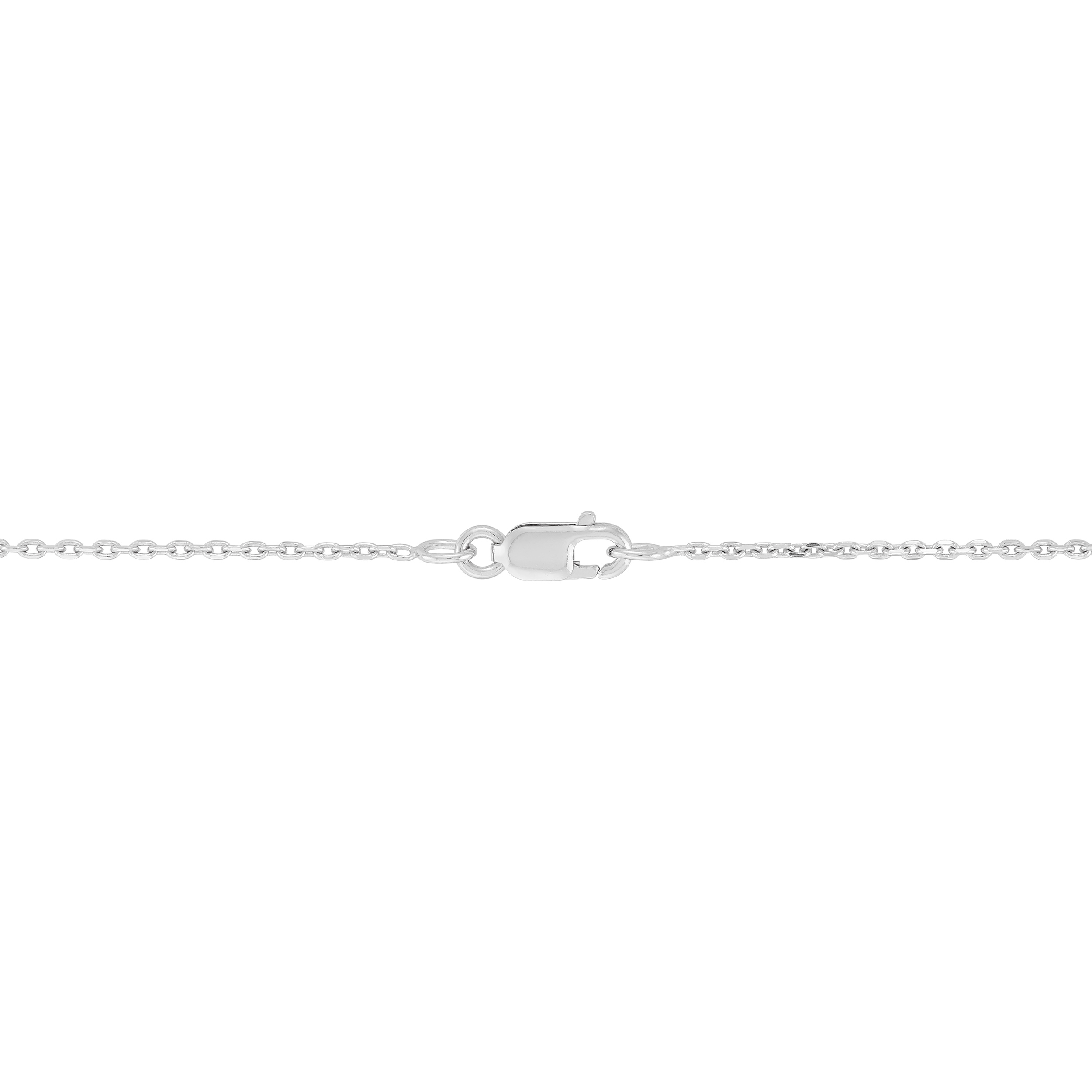 Brilliance Fine Jewelry Oval White Topaz Necklace in Sterling Silver