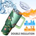 thumbnail image 3 of 40oz Xmas Tumbler with Lid and Straw Leak Proof Stainless Steel Cup Merry Christmas Gifts, 3 of 4