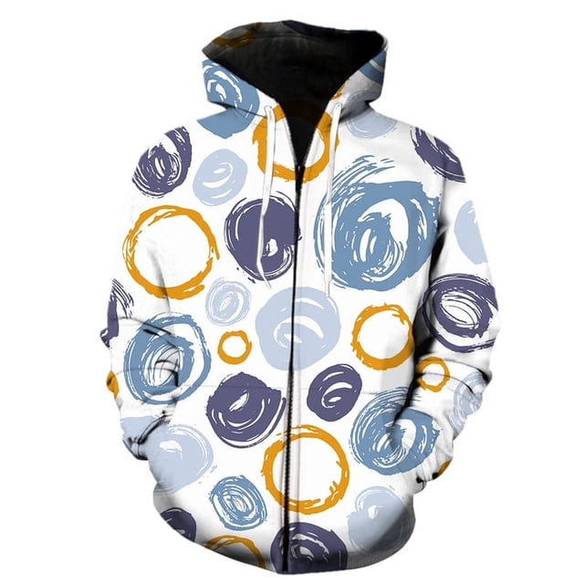 Sudadera con capucha 3D con estampado de grafiti de marca a la moda para hombre y mujer, sudadera con cremallera, chándal informal, ropa de calle para otoño e invierno