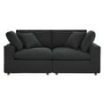 thumbnail image 3 of Modway Commix Down Filled Overstuffed Boucle Fabric Loveseat in Black, 3 of 5