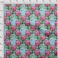 thumbnail image 4 of oneOone Polyester Spandex Light Blue Fabric Leaves & Clover Sewing Craft Projects Fabric Prints By Yard 56 Inch Wide, 4 of 5