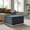 Blue, variant on Tilden Ottoman in Rust Natural