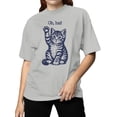 thumbnail image 2 of Playful Kitty "Oh, Hai" Design Women's T-shirt, 2 of 3