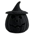 thumbnail image 2 of Woven Halloween Decoration Wicker,Pumpkin Lantern,Witch Hat Lamp & Bat Table Decorations,Rustic Jack-O'-Lantern Candle Holders for Fall Home,Mantel,Shelf & Table Decor, 2 of 6