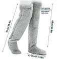 thumbnail image 3 of XuJwPNcy Women's Fuzzy Thigh High Socks Warmer over Knee High Plush per Stockings Winter Leg Warmers, 3 of 7