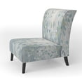 thumbnail image 3 of Designart "Blue Botanical flow IV" Blue Abstract Botanicals Upholstered Accent Chair - Modern Arm Chair For Living Room, 3 of 7