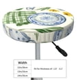 thumbnail image 4 of Bingfone14 inch Padded Round Bar Stool Cover Cushion with Elastic Fabric Round Chair Seat - Vintage Utensils, 4 of 7