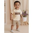 thumbnail image 4 of BemeyourBBs Kids Boy Outfits Short Sleeve Football Embroidery T-Shirt + Shorts Set, 4 of 8