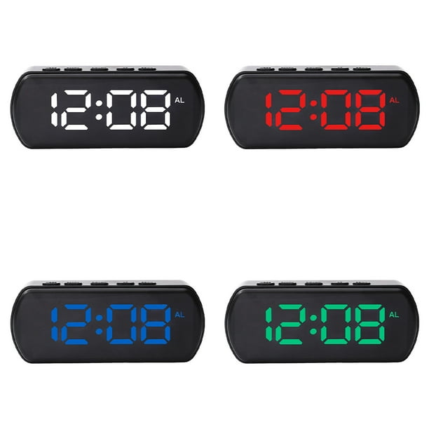 Cateissary Reloj despertador electronico de moda con pantalla completa reloj USB con ahorro de energia reloj despertador Digital LED Electronica rojo Bodega Aurrera en linea