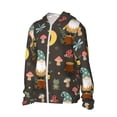 thumbnail image 3 of Goofa Gnome Insect Frog Printed Women's UPF 50+ Sun Protection Hoodie Jacket Lightweight Long Sleeve Sun Shirt for Women with Pocket Hiking Outdoor-3X-Large, 3 of 9