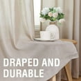 thumbnail image 5 of Turquoize Farmhouse Natural Linen Semi Sheer Light Privacy Window Curtains, Back Tab Loop Pocket 2 Panels for Bedroom & Living Room,52" x 96",Angora, 5 of 6
