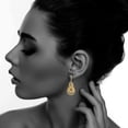 thumbnail image 3 of X & O Women's 14K Yellow Gold Plated Multi-Ring Dangle Earrings, 3 of 4