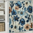 thumbnail image 6 of Autua Flowers Arts Crafts Washable Shower Curtain Set with Hooks 60"x72, 6 of 7