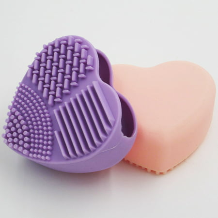 Design Heart Shape Makeup Brush Cleaner Finger Silicone Glove Cosmetic Cleaning Tool Washing Brush Gel Cleaner (Best Way To Wash Makeup Brushes)