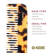 Kent 6T Fine Tooth Comb and Wide Tooth Hair Comb, Handmade Styling Comb for Hair Care, Barber Combs, Beard Combs For Men, Hair Styling Grooming Hair Combs for Men, Women and Kids
