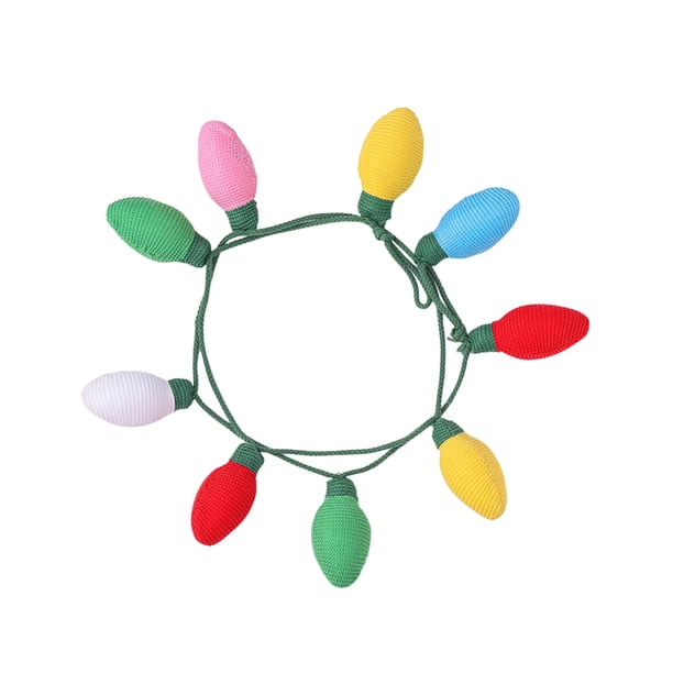 Guirnalda decorativa de lana, lámpara simulada, colgantes navideños retro, bombillas colgantes, guirnalda, banner para ventana, para niños, para tejer, para puerta principal