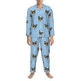 thumbnail image 4 of Kll Corgi Dog Sleepwear Mens Flannel Pajamas,Long Cotton Pj Set, 4 of 9