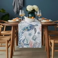 thumbnail image 2 of Ocean Turtle Table Runner - 90 Inch Long, Kitchen Dining Table Runner Dresser Scarves, Summer Coastal Coral Flower Shells Farmhouse Decor for Coffee Tables Wedding Party Banquet, 2 of 8