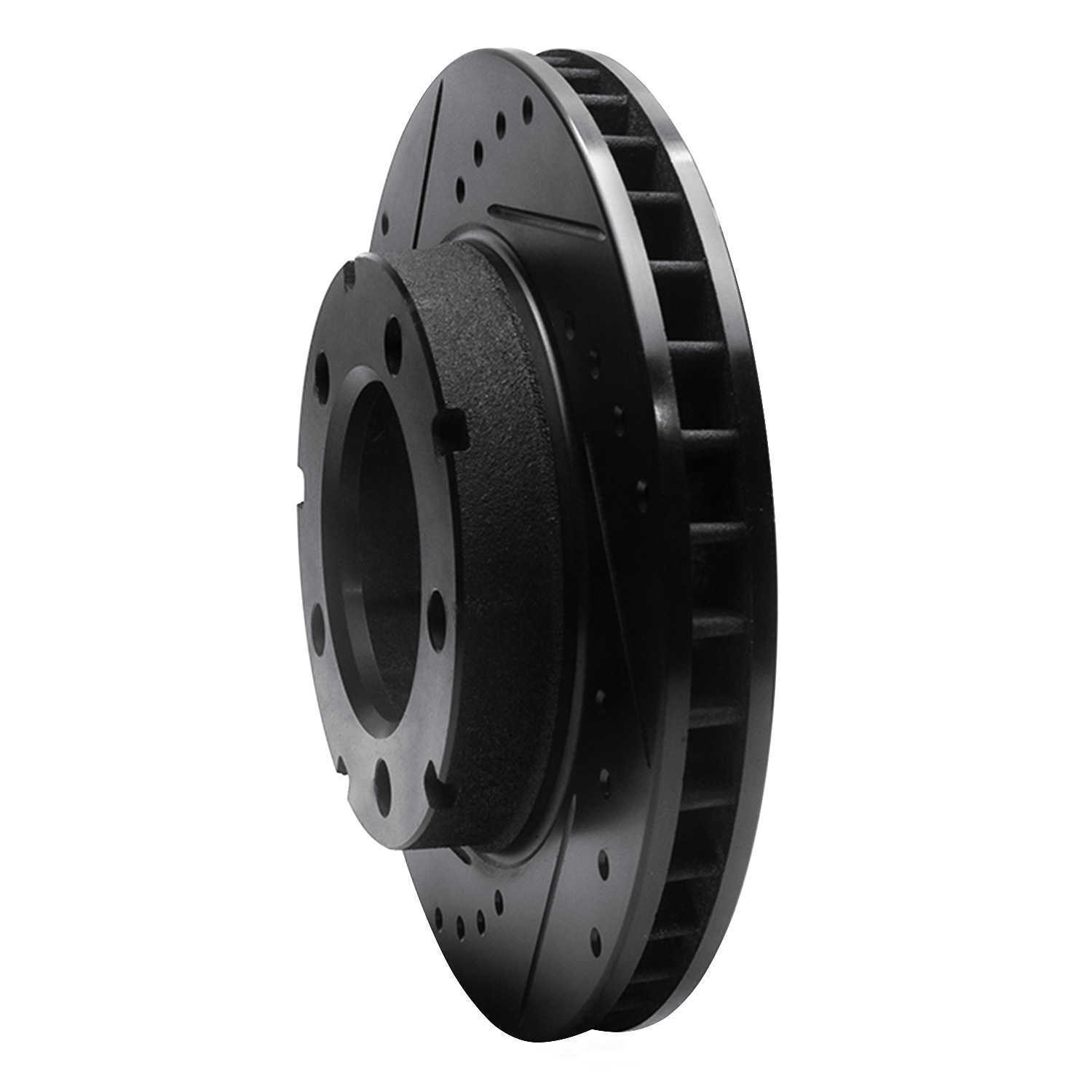 Dynamic Friction Company 633-40057L DFC Brake Rotor - Drilled And Slotted - Black