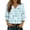 Light Blue, variant on Ruimatai Women's Casual V-Neck Button Up Cardigan 3/4 Sleeve Soft Print Blouse Top for Spring Summer Fall Fashion Outfit