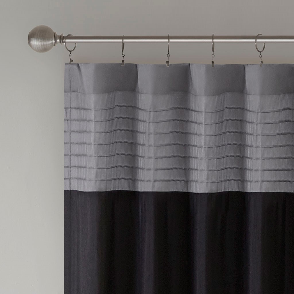 MAYEERTY 1 Pc Polyoni Pintuck Curtain Panel