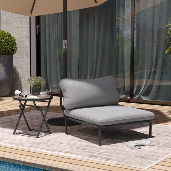 Pellebant Outdoor Sofa with Arms Patio Furniture Set,Gray