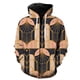 thumbnail image 1 of Sudadera con capucha y cremallera con estampado abstracto para hombre, chaqueta de gran tamaño con capucha, unisex, informal, estilo Harajuku, moda moderna, hip hop, manga larga, 1 of 6