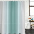 thumbnail image 2 of Teal Grey Ombre Shower Curtain, Waterproof Shower Curtains for Bathroom, Farmhouse Gradient Minimalist Washable Fabric Bathtub Curtain Set Bath Decor with 12 Hooks Standard 72"x72", 2 of 8