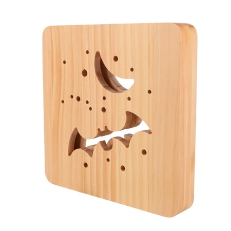 

BESTONZON 1pc Wooden Night Light Led Wood Lamp Bedroom Lighting Lamp for Decor Khaki