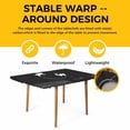 thumbnail image 4 of Black Modern Table Cloths for 3 Foot Rectangle Tables, Farmhouse Rabbit Abstract Art Patio Waterproof Elastic Fitted Tablecloths, Washable Rectangular Table Cover for Camping, 4 of 8