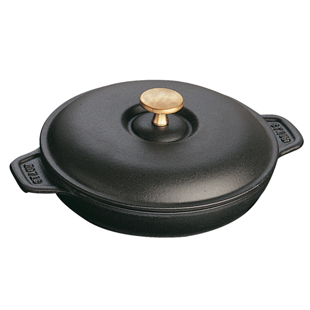 Staub Cast Iron 7.9" Round Covered Baking Dish Matte Black Walmart