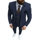 thumbnail image 4 of Nuevo traje rosa de 3 piezas para hombre, traje formal de negocios con solapa con muesca, esmoquin ajustado, chaqueta para padrino de boda (chaqueta + chaleco + pantalones), 4 of 5