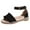 Black, variant on Womens Sandals Women's Large Size Flat Rope Sandals Casual Flat Sandals Lady Sandals Black 41