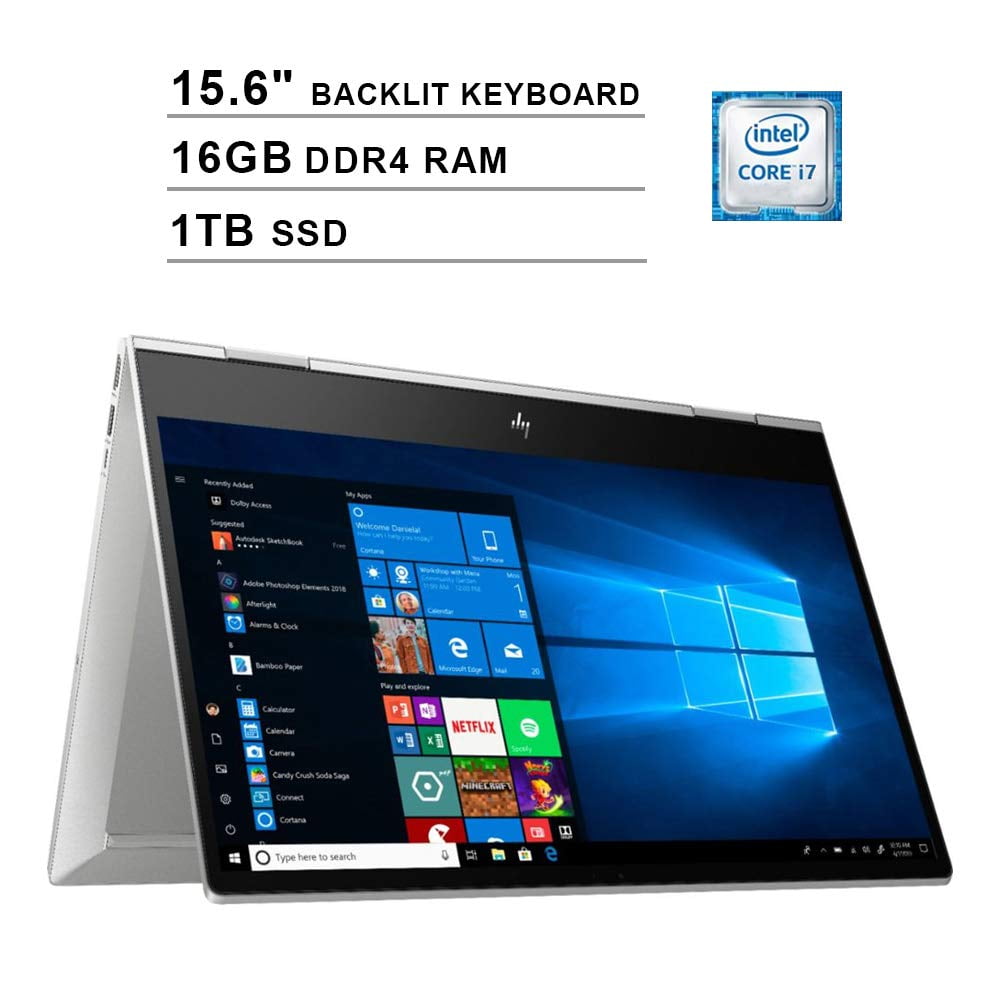 2020 HP Envy X360 15.6 Inch FHD 1080P 2-in-1 Touchscreen Business Laptop (Intel 4-Core i7-10510U