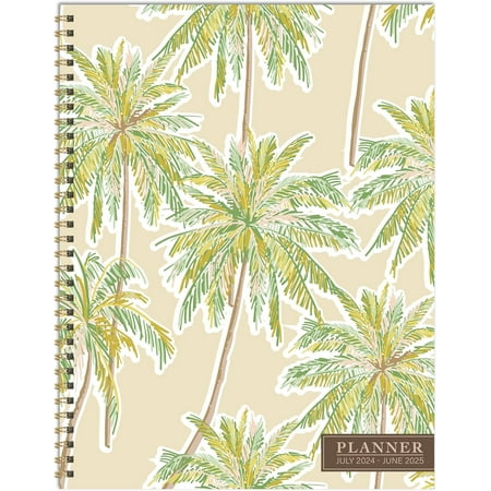 TF PUBLISHING July 2024 - June 2025 Positano Palms Large Weekly Monthly Planner | 12 Month Academic Year Planner | 9” x 11”