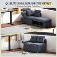 thumbnail image 4 of 4-in-1 Convertible Sofa Bed with Recliner Functionality, Adjustable Headrest, and Ottoman - Perfect for Small Spaces, 4 of 8