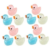 Miniature Duck Figurines Resin Ornaments for Home Decor and Crafts 12pcs Assorted Color