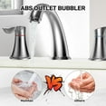 thumbnail image 5 of Bathroom Faucets for Sink 3 Hole, Faucet for Bathroom Sink, Widespread Bathroom Sink Faucet with Pop-up Drain and Supply Lines, for Bathroom Sink Vanity RV Farmhouse Sink, 5 of 7