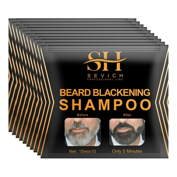 Natural Men's Beard Dye Shampoo Instant Beard Hair Colouring Dye Tint Cream Moustache Blackening Shampoo