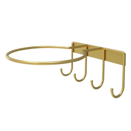 Iron Wall Mounted Soccer Basketball Ball Display Rack Durable for Bedroom Office Gold