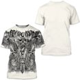 thumbnail image 1 of T-shirt cartoon cat bite knife creative pattern printing large size loose essentials short sleeve t, 1 of 3