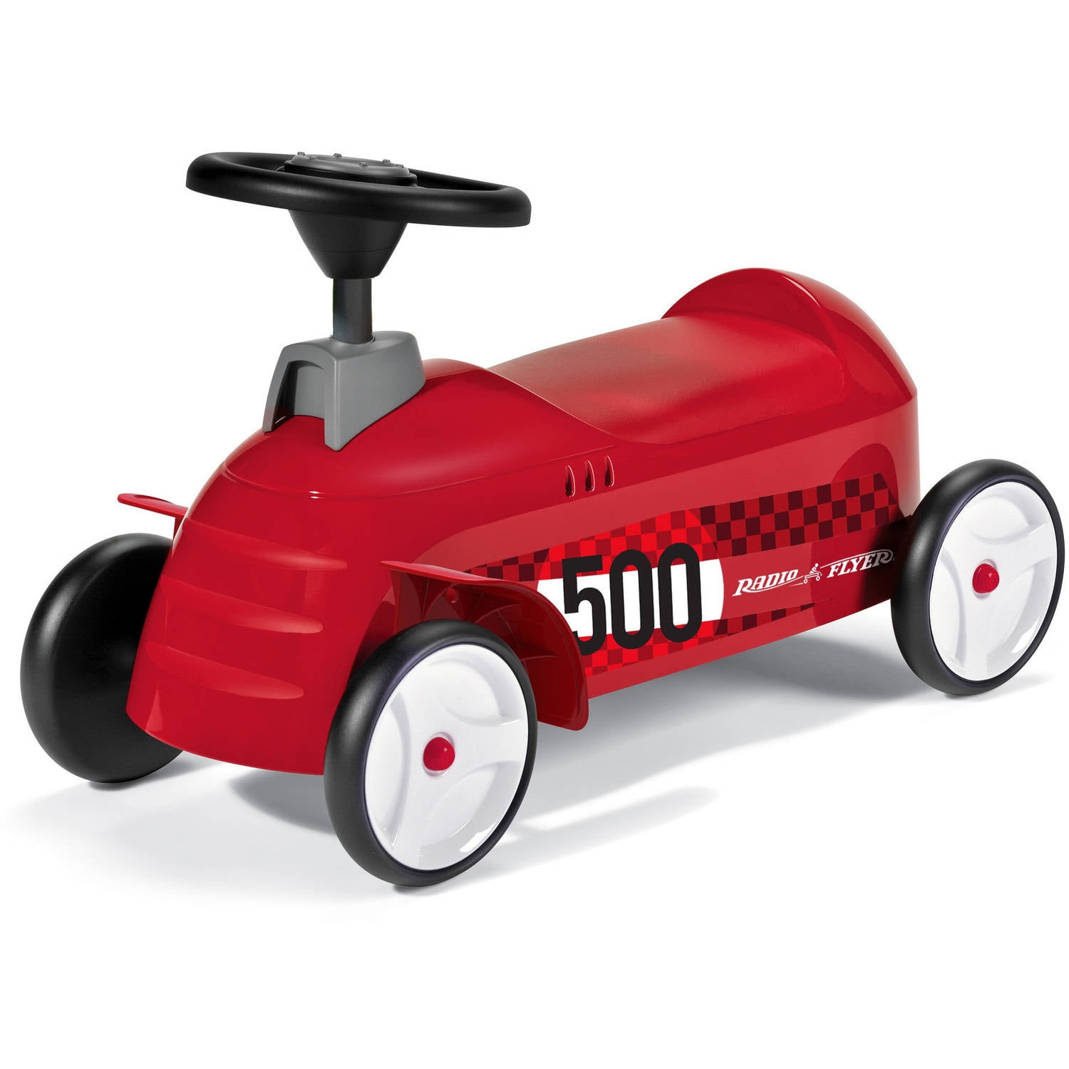 Radio Flyer 500 Toddler Ride On Toy with Ramp and Easy Storage, Push and Pedal Ride-Ons, Red