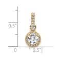 thumbnail image 5 of 14k 1 carat Certified Lab Grown Diamond VS+ F+ Round Complete Halo Pendant, 5 of 5