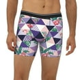 thumbnail image 4 of Rocae Plaid Flamingo for Stretch Moisture-Wicking Underwear,Men's Underwear Boxer Briefs Large, 4 of 9