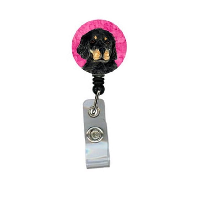 Carolines Treasures SS4791-PK-BR Gordon Setter Enrouleur de Badge Rétractable Ou Support d'Identité avec Clip