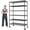 Black, variant on REIBII 6-Tier Wire Shelving Unit with Wheels, 82"H x 45"W x 18"D, 1200LBS Capacity,Adjustable Metal Storage Shelves for Garage,Kitchen,Pantry,Black